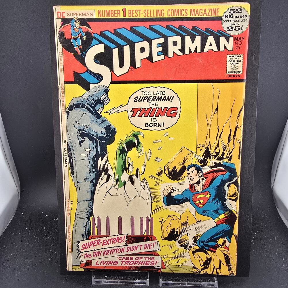 Superman 251 (1972) DC Comics Giant 25c - Neal Adams Cover - Mid Grade FN 6.0